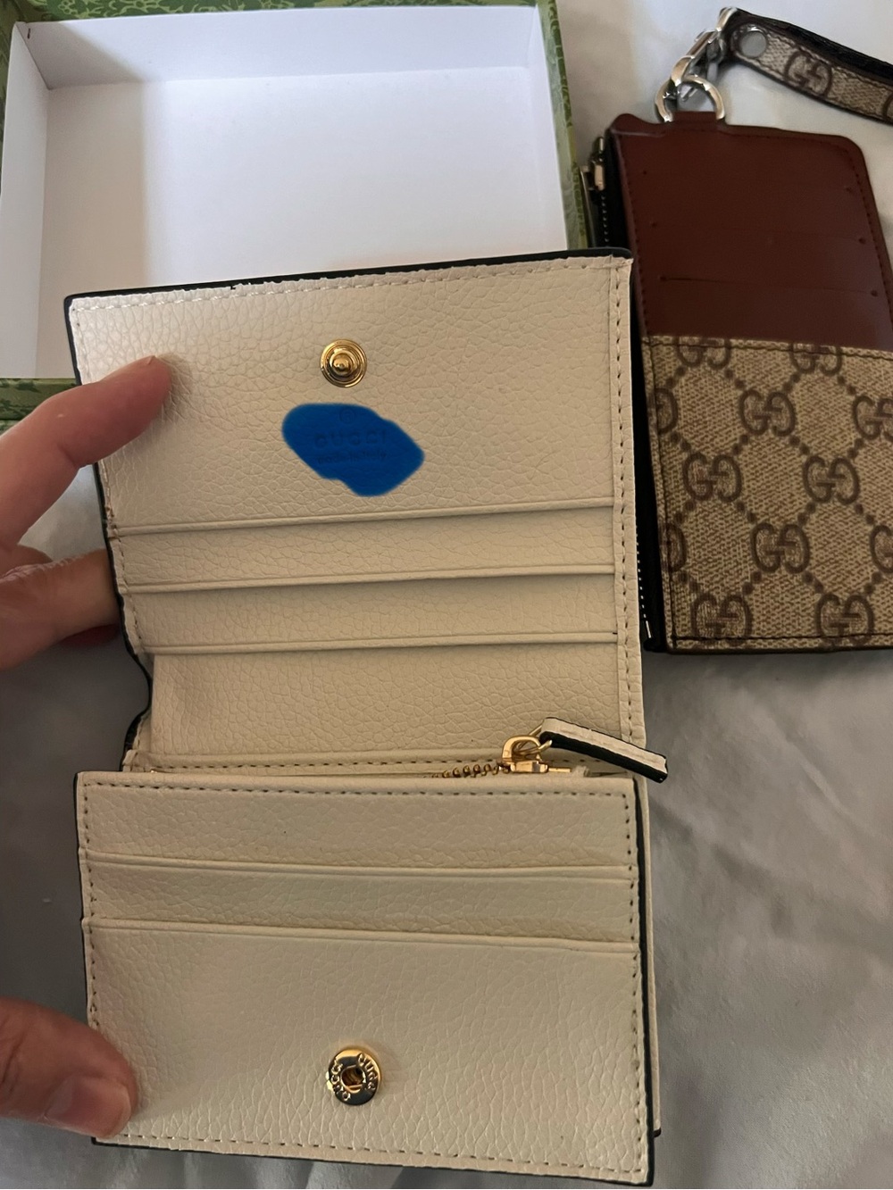 Fashion fun Brown & Cream Monogram Card wallet and card holder Duo - Picture 3 of 4